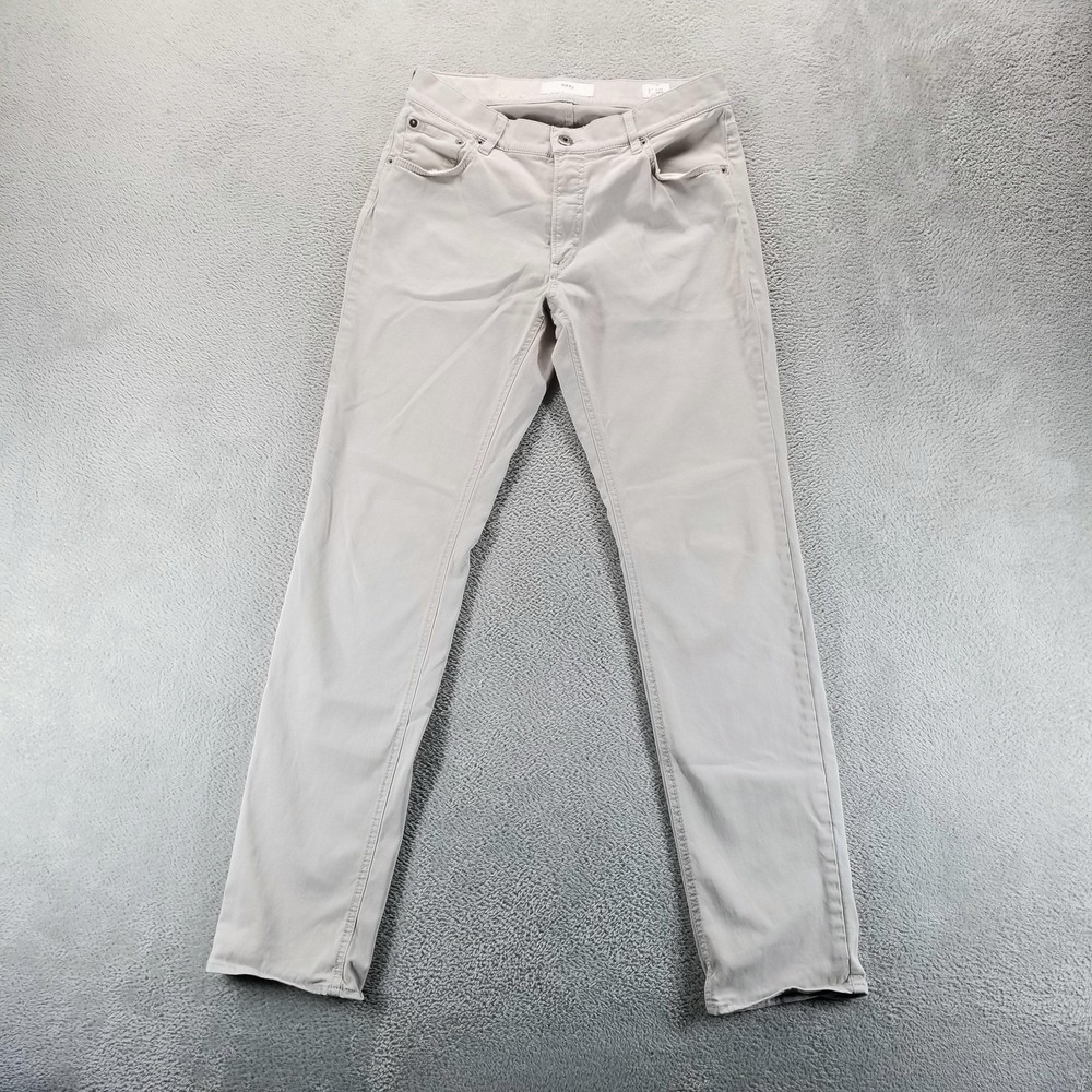 Brax Jeans Mens 31x32 Beige Chuck Modern Slim Straight Light Wash Comfort